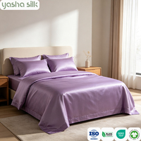 Parure de lit de luxe en soie de mûrier, douce pour la peau, toutes saisons, anti-âge, sans garnissage, pour hôtel et maison, 100% soie, drap-housse