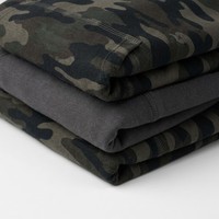 Sweat-shirt à capuche zippé réversible camouflage pour homme, 450 GSM, streetwear épais, double face, gris anthracite uni, coupe ample