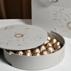 Sang Trọng Đôi Mở Xoay Cứng Nhắc Kẹo Sô Cô La Ngày Bóng Hộp Giấy Đám Cưới Giáng Sinh Sô Cô La Kẹo Hộp Quà Tặng Bao Bì - Product Image 1