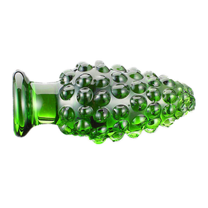 Jouets sexuels anaux Ninghao, forme d'<span class=keywords><strong>ananas</strong></span> vert, dilatateur anal en verre, jouets érotiques, plug anal en verre, jouets sexuels pour hommes gays - Product Image 2