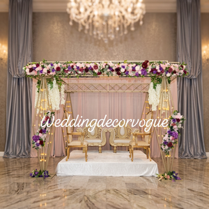 Backdrop Stand Iron Wedding Event Party <b>Frame</b> <b>Arch</b> Golden Wedding <b>Frame</b> Iron <b>Arch</b> for Hotel Banquet Decoration Supply - Product Image 2