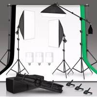 Matériel en alliage d'aluminium et nylon Kit d'équipement de photographie Softbox Lighting Stand Cantilever Tripod Photo Studio Background Support