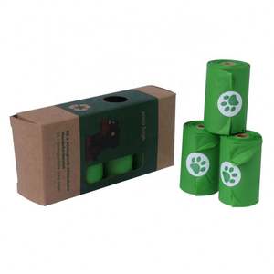 Sacs à déjections canines biodégradables et compostables écologiques en PBAT et amidon de maïs, OEM - Product Image 1