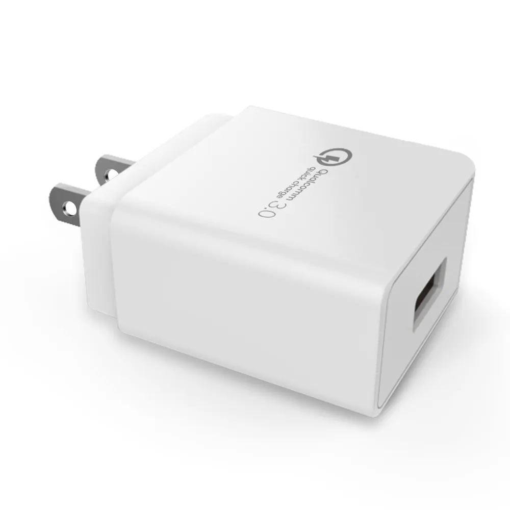 GOOD-SHE 18W Single USB-A Port Travel Adapter QC3.0 FCP 18W Carregador de parede rápido portátil com US JP EU KR Plug para celular