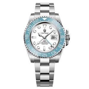 Montres mécaniques pour hommes PAGANI DESIGN PD1662 40 mm GMT, bracelet en caoutchouc, lunette rotative, étanche 100 m, montre sport pour homme, montre de business - Product Image 1