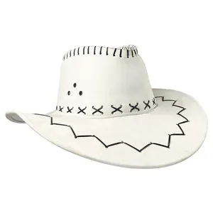 Factory Wholesalers Custom Cowboy Hats For Men Adult Brown With Adjustable String