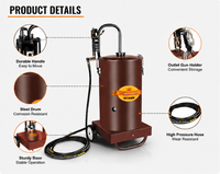 Pompa Gemuk Listrik Tipe Barel Portabel CAVITT 18L Tekanan Tinggi 24/220V Pompa Pelumas Mesin Pengisi Gemuk Otomatis OEM