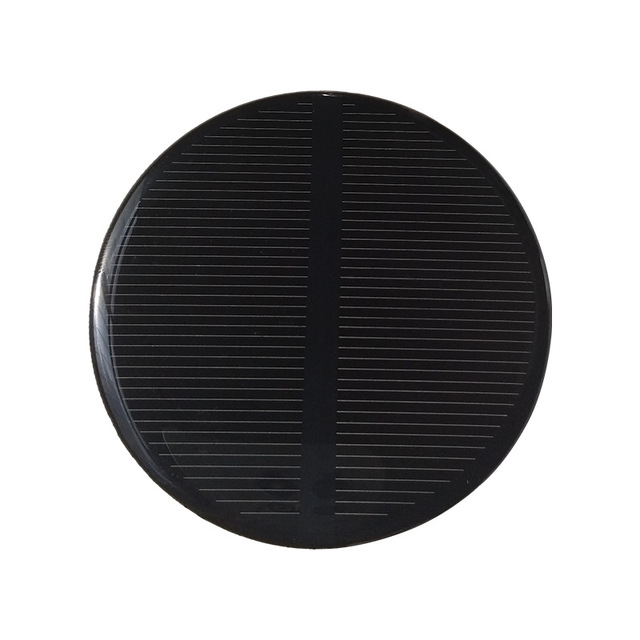 Waterproof 65.6mm 0.5V 0.4W Mini Solar Energy Charger Small Power Photovoltaic Round Solar Epoxy Battery Panel