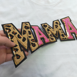 Оптовая продажа по индивидуальному заказу, блестки, большие леопардовые шинели, вышитые полотенца, вышитые утюгом, нашивки для одежды - Product Image 2