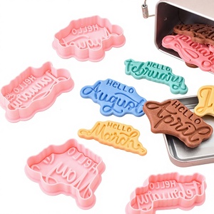 Zwölf-Monats-Serie Keksformen <span class=keywords><strong>Hello</strong></span> <span class=keywords><strong>May</strong></span> 3D Cartoon Ausstechformen DIY Tonprägungs-Keksformen - Product Image 1