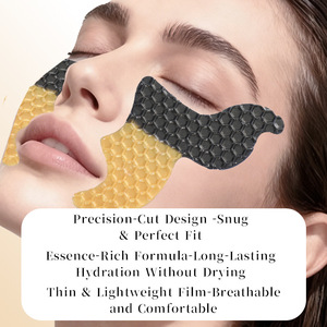 Parches Faciales de Hidrogel Bicolor de Cristal para Arrugas, Máscara de Ojos Dorada y Negra, Set de Parches Reafirmantes Antiarrugas - Product Image 4