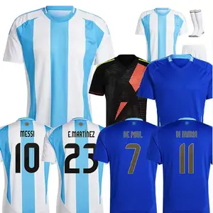 Kaus sepak bola Thailand 4XL 2024 COPA Amerika MARADONA DI MARIA MARTINEZ tim nasional argentina Kit kaus sepak bola pria
