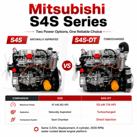 Moteur diesel pour chariot élévateur Mitsubishi S4S-DT, 55 kW, 74 ch, 2500 tr/min, 3 L, 4 cylindres, moteur puissant pour chariot élévateur, chargeur, machines industrielles