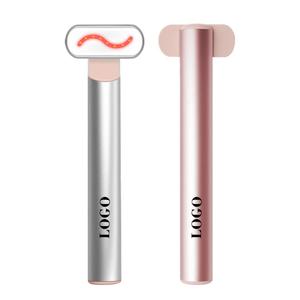 0728 Sonic Micro-vibration Eye Wand Rotating Red <b>Light</b> Therapy Massager Stick for Skin Firming <b>Neck</b> Wrinkles Puffiness - Product Image 4