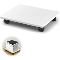 Support d'imprimante robuste sur pied avec 4 roulettes pour bureau à domicile - Étagère de rangement multifonction pour scanner, machine à fax, copieur