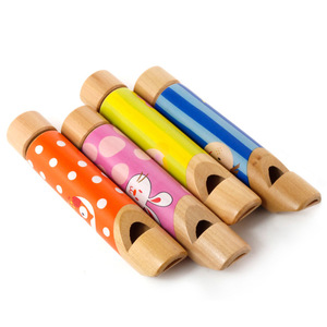 Hot Sell Orff Solid Wood Push-Pull Flute Cartoon Style Bass Wooden Children's Music Toy for Kids Toddler Boys & Girls Wholesale - Product Image 2