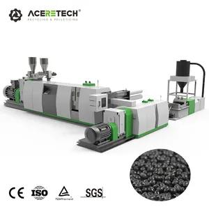 ADS 2000kg/h Plastic PE/PP/PET Flim Flakes Recycling Pelletizing Machine Line