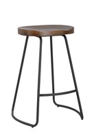 Tabouret de Bar de Luxe Moderne avec Assise en Bois Massif pour Cuisine, Salle à Manger, Extérieur, Salon, Chambre