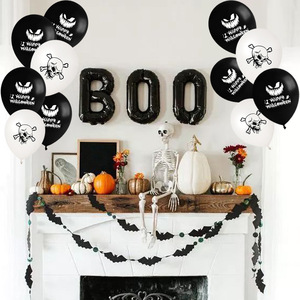 12inch Black and White Latex Halloween Printed <b>Balloon</b> Happy Halloween Party <b>Decoration</b> <b>Balloon</b> - Product Image 3
