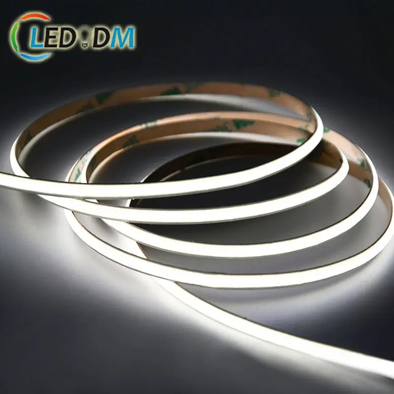 5mm White 6500k Flexible Ribbon Tape Rope Linear Light 12V 24v Fob Cob Led Neon Strip Light DIY Lighting COB led strip