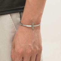 Bracelet en forme de croix d'inspiration chrétienne en acier inoxydable pour femmes et hommes