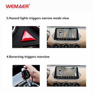 Wemeer กล้องติดรถยนต์360อเนกประสงค์ AVM, กล้องมองนกวัดระยะทางแบบไดนามิกในตัวระบบช่วยนับถอยหลัง - Product Image 4