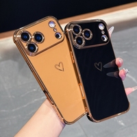 Pour iPhone 17/17 Air/17 Pro/17 Promax 6D Chrome Heart design housse de téléphone