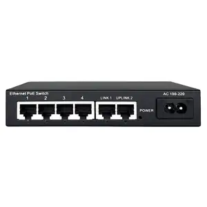 Hot selling 4 Ports 100m Network Ethernet Mini Poe Switch 48v Unmanaged Network Switch