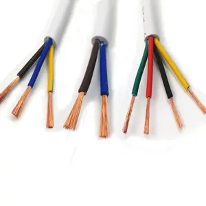 Cables de alimentación de PVC, 3 núcleos, 2 núcleos, cobre desnudo, flexible, 0,5mm, 0,75mm, 1,5mm, 2,5mm