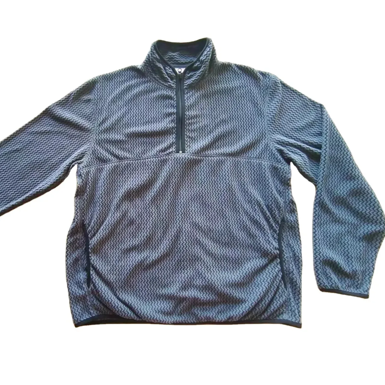 Jersey de tejido de nuevo diseño para hombre, sudadera con media cremallera, Jersey informal suave a la moda de otoño para hombre