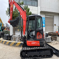 Excavatrice compacte KX057-4 Kubota de 5.7 tonnes mini excavatrice basse heures bien maintenues zéro conception d'oscillation de queue utilisée par Kubota KX057-4