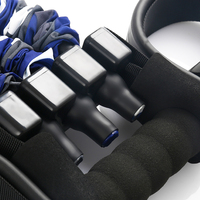 Innstar Élastique de Traction 3 Tubes avec Pédales pour Abdominaux, Équipement de Musculation, Fitness et Yoga
