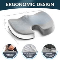 Coussin de chaise en mousse à mémoire de forme pour soulager la douleur de la sciatique dorsale douleur coccyx disque dégénératif arthrose orthopédique