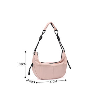 Bolso de Hombro Tipo Tote Acolchado de Algodón Suave con Diseño de Nubes, Estilo Casual, para Mujer, Primavera-Verano, Nuevo - Product Image 5