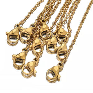 30pcs ואקום 18k מצופה זהב נירוסטה 316l clips עבור תכשיטים עשיית diy שרשרת diy - Product Image 6