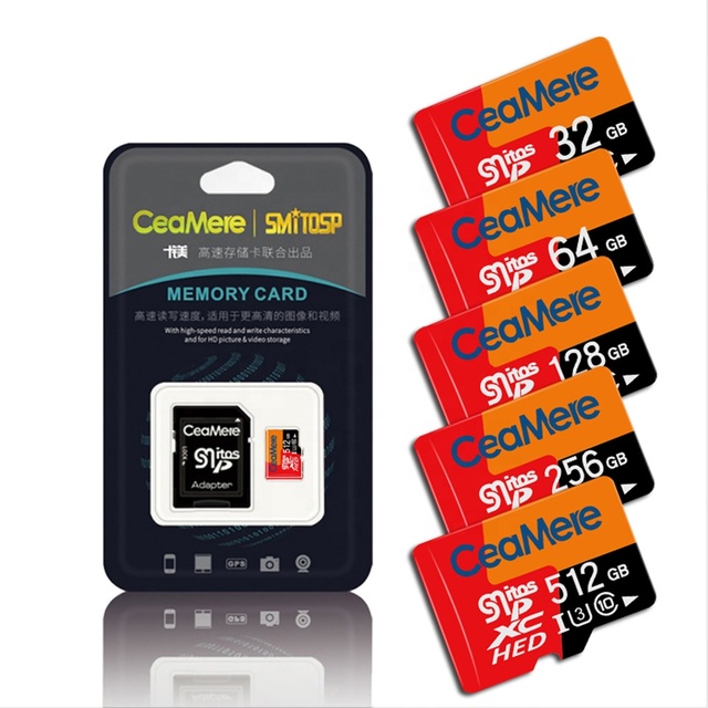 Ceamere High Endurance Memory Card 64GB Dash Cam U3 V30 A2 32GB 64GB 128GB 256GB Monitor Security Camera Micro TF Memory SD Card