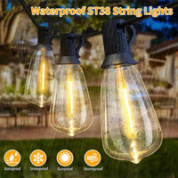 Guirlandes solaires de camping, lumières LED étanches, ampoules incassables, 3 modes, lumières décoratives d'extérieur avec télécommande
