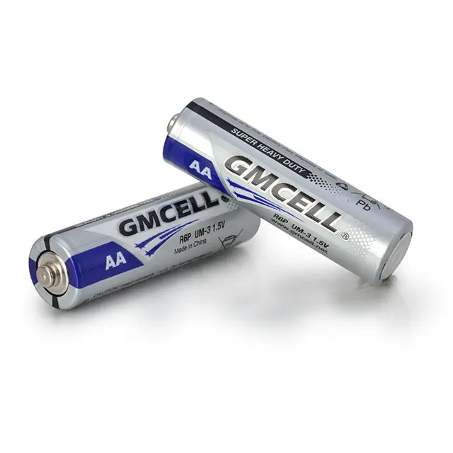 GMCELL AA R6P Dry Battery Super Heavy Duty Battery 1.5v UM3 Zinc Carbon for Home Application