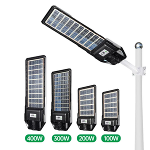 옥외 통합 태양 광 가로등 100W 200W 300W 400W 인간 유도 지능형 모두 하나의 LED 가로등 - Product Image 2