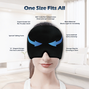 Compresas de Gel Ajustables, Compresas de Gel de Compresión, Envoltura de Compresa de Hielo <span class=keywords><strong>para</strong></span> Alivio de la Migraña y <span class=keywords><strong>el</strong></span> Dolor - Product Image 2