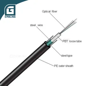 Gcabling Fibra kabel Optique serat optik GYXTW 4 6 8 12 core kabel komunikasi kabel serat optik luar ruangan