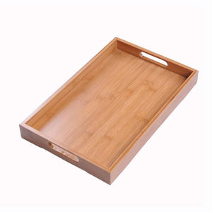 Grand plateau en bambou pour la maison, idéal pour les fruits secs, les tasses à thé et le barbecue. Plateau à thé personnalisable en bambou et en bois - Product Image 1