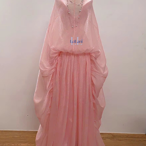 Vestido Maxi de Terciopelo y Seda para Mujer, Estilo Elegante para Fiesta o Noche, con Mangas Regulares y Cintura Imperio, de Hanoi - Product Image 1