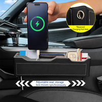 Organisateur universel en cuir PVC pour l'espace latéral du siège de voiture OEM, boîte de rangement avec support pour téléphone