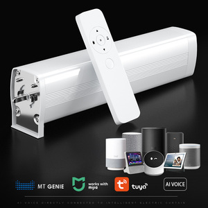 Factory Price Home <strong>Electric</strong> Telescopic Motorized Smart <strong>Curtain</strong> Track with <strong>Remote</strong> Control Aluminum White Customized Length - Product Image 4