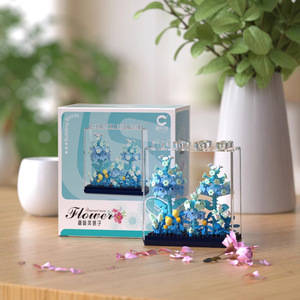 Mini Plastic Model Toy Building <strong>Blocks</strong> Eternal Flower Bouquet Assembly Decoration Ornament - Product Image 4