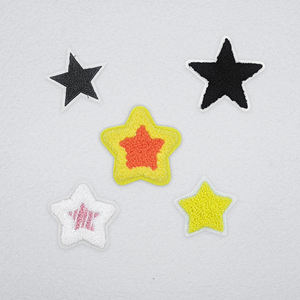 Patchs en <span class=keywords><strong>tissu</strong></span> brodé pentagramme à la mode petite étoile Patch autocollants patchs broderie personnalisée - Product Image 4