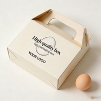 Boîtes d'emballage pour œufs de poule Eggcellent avec impression personnalisée, grands cartons d'expédition en carton avec poignée