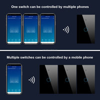 Interruptores Inteligentes para el Hogar, Control de Iluminación Táctil, Control Remoto Inalámbrico, Interruptor de Pared Eléctrico, Compatible con Google Alexa, Apple HomeKit, App Matter, 2 Vías, 3 Vías