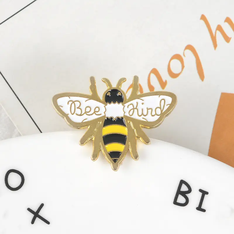 Épingles inspirantes abeille pour collection, 12 pièces, plante de miel et d'émail, citation